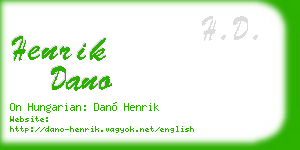 henrik dano business card
